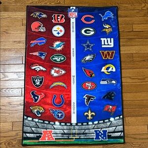 NFL Team Logo rug - Red and Blue